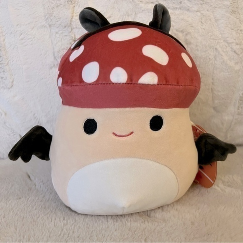 NWT Squishmallows Malcom the soccer player mushroom